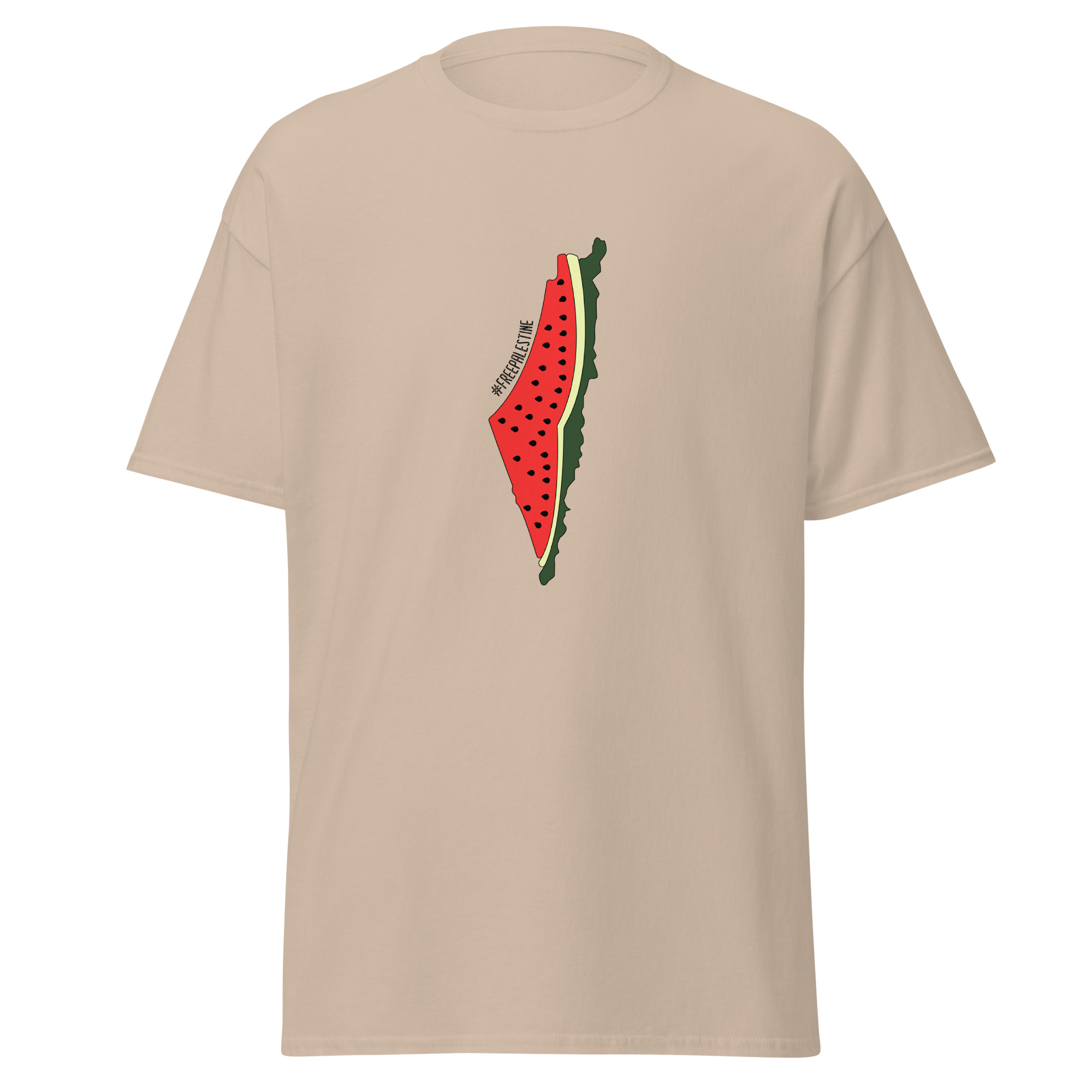 Vandmelon Free Palestine T-shirt - Billede 3