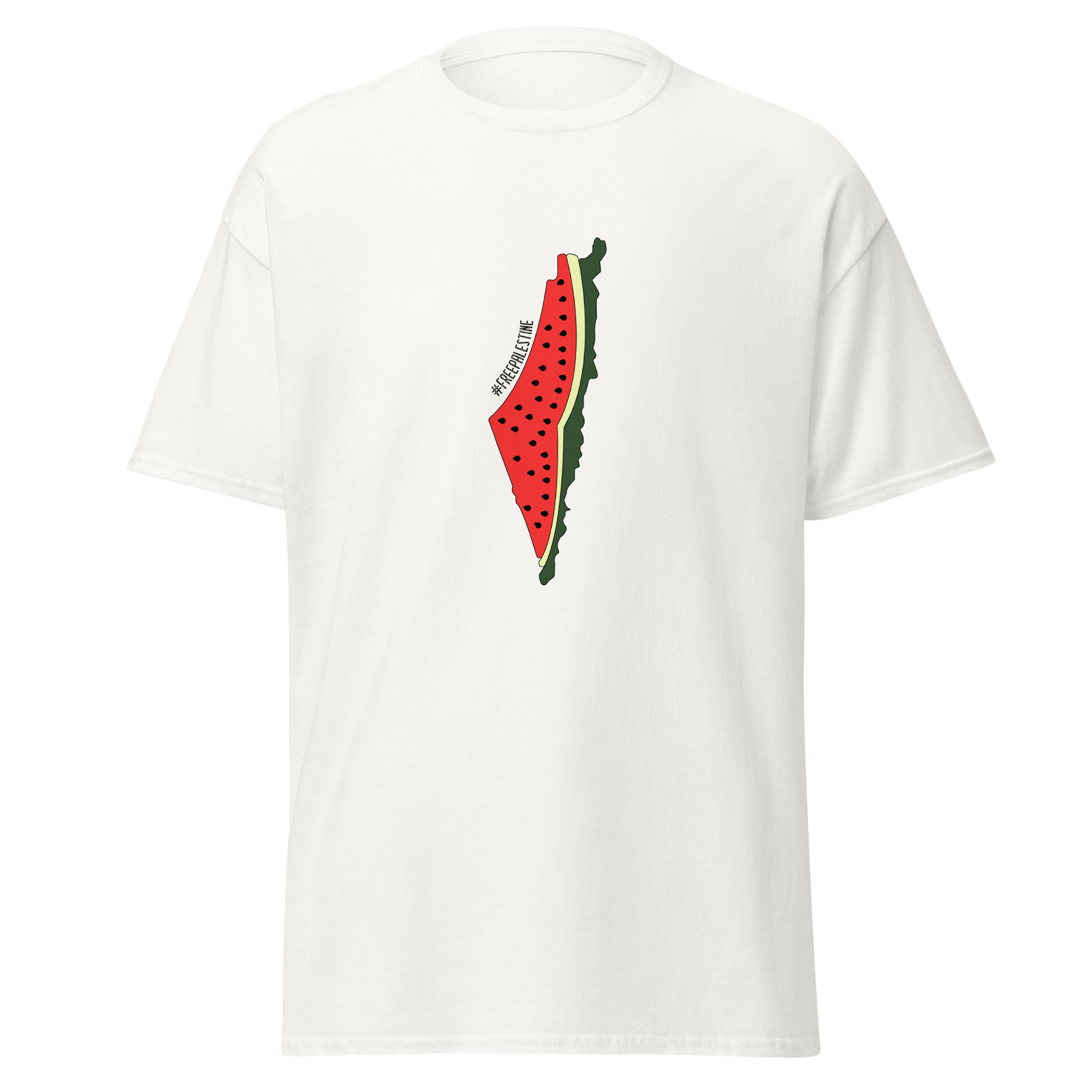 Vandmelon Free Palestine T-shirt - Billede 4