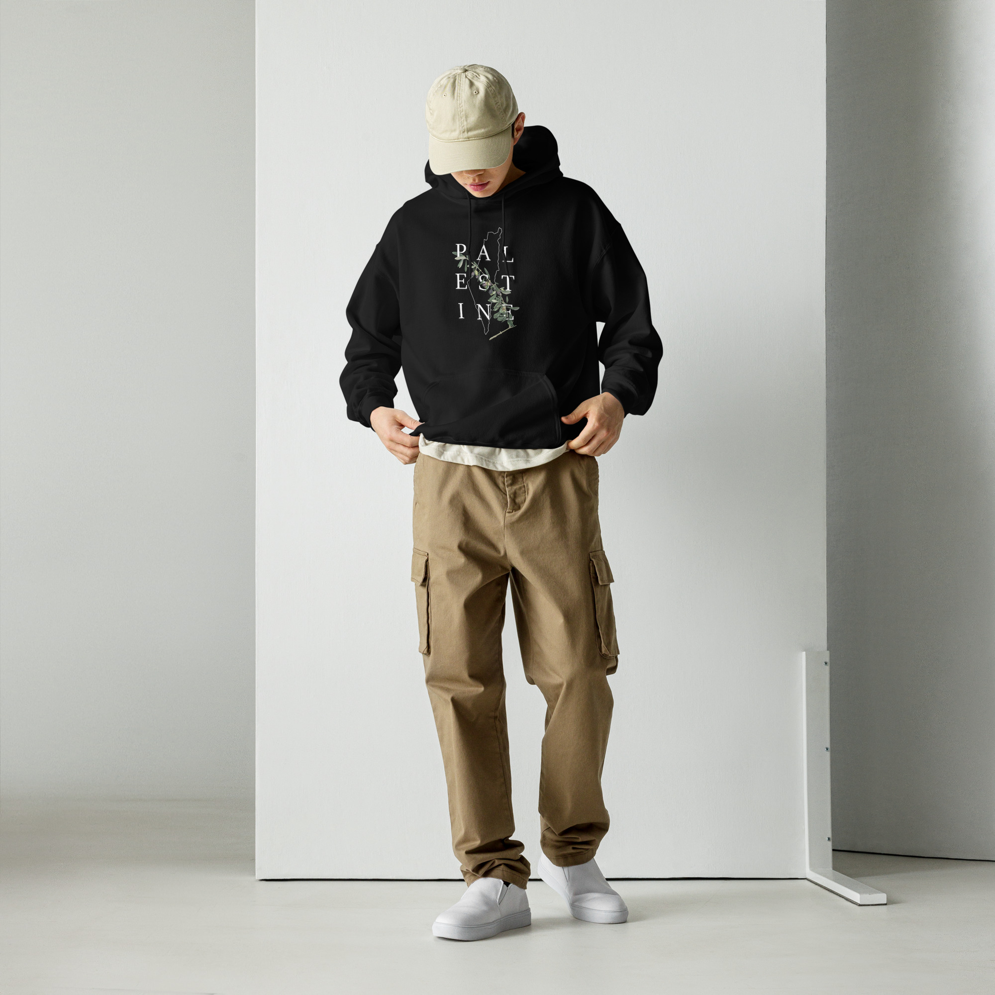 Palestine Olive - Unisex Hoodie - Billede 10