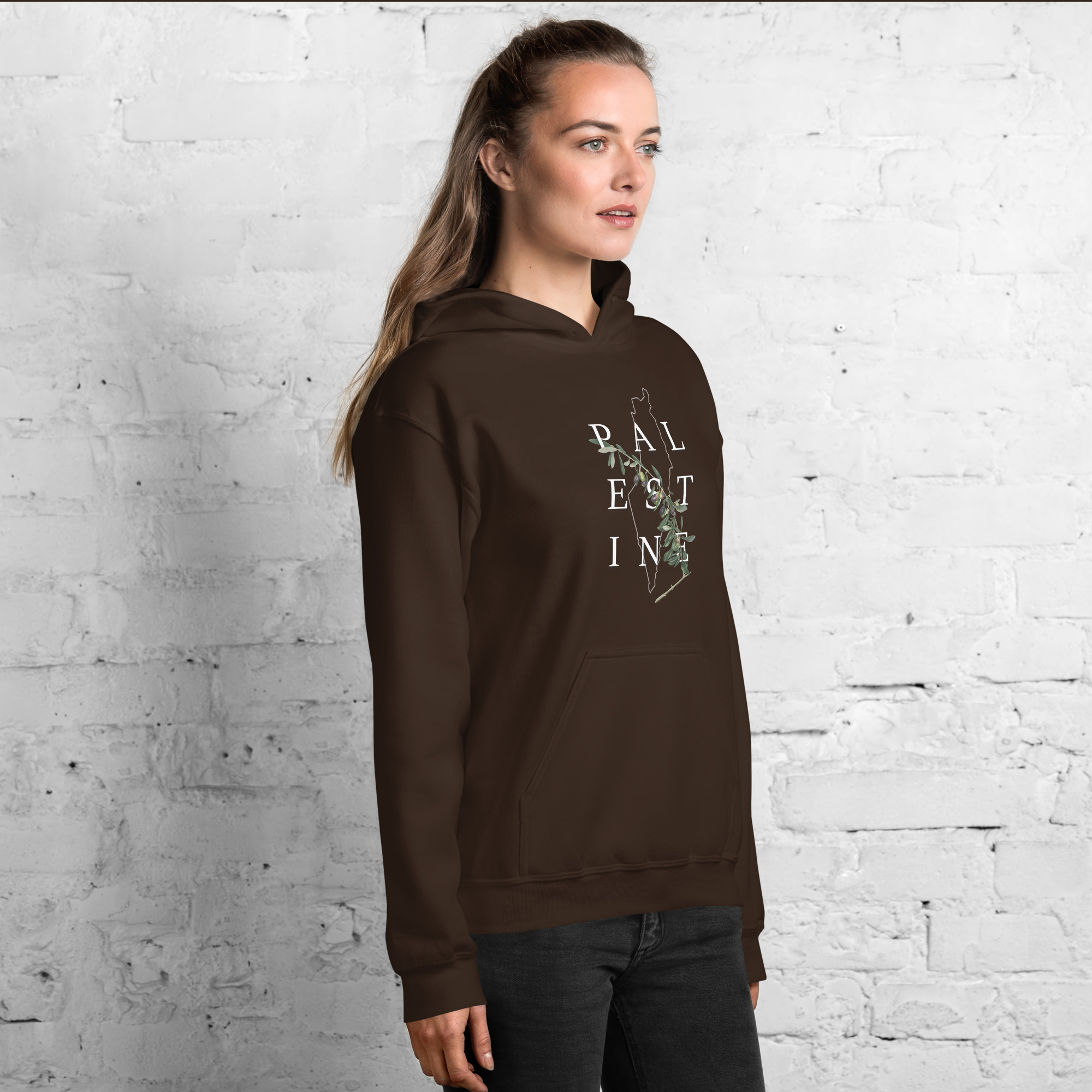 Palestine Olive - Unisex Hoodie - Billede 17