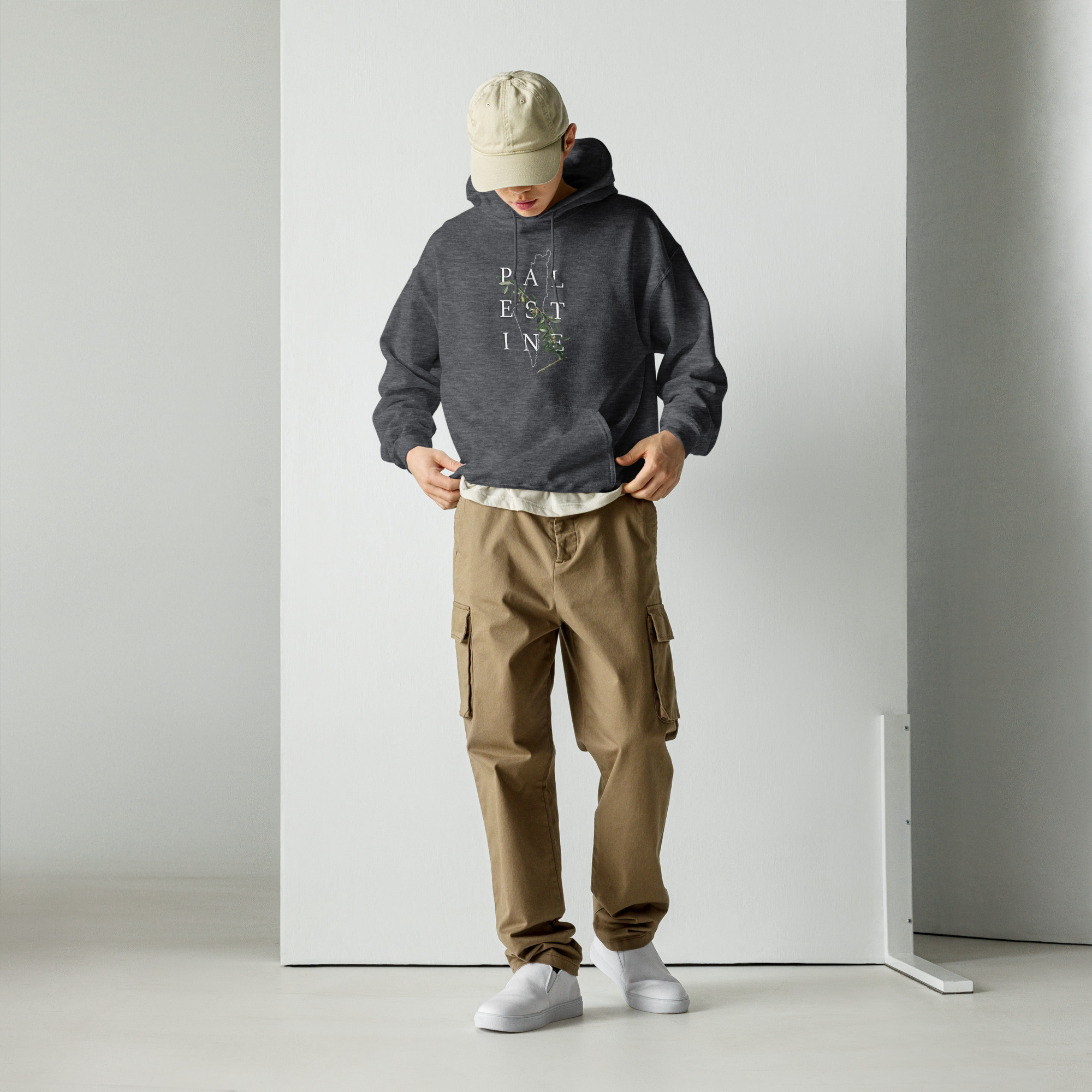Palestine Olive - Unisex Hoodie - Billede 13
