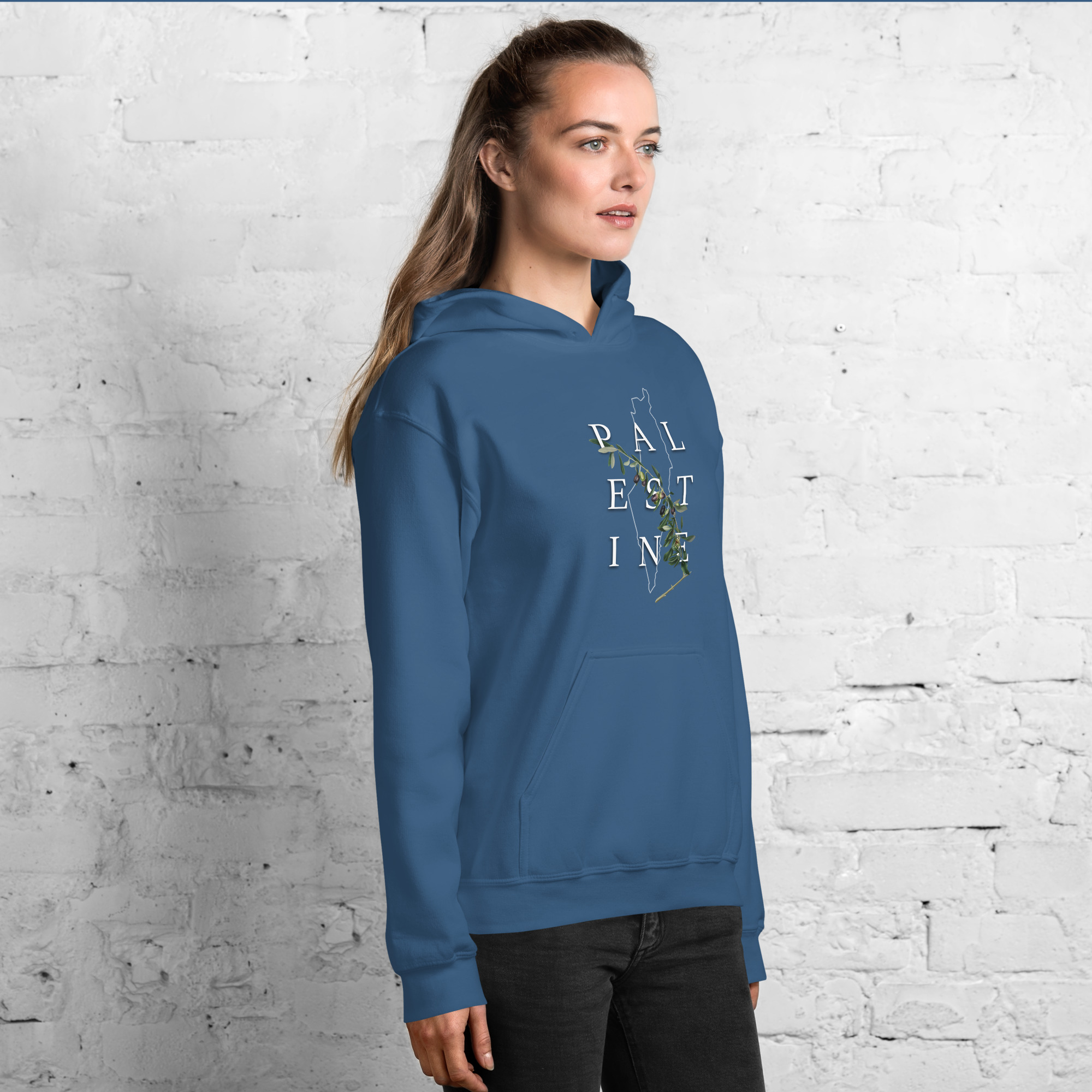 Palestine Olive - Unisex Hoodie - Billede 16
