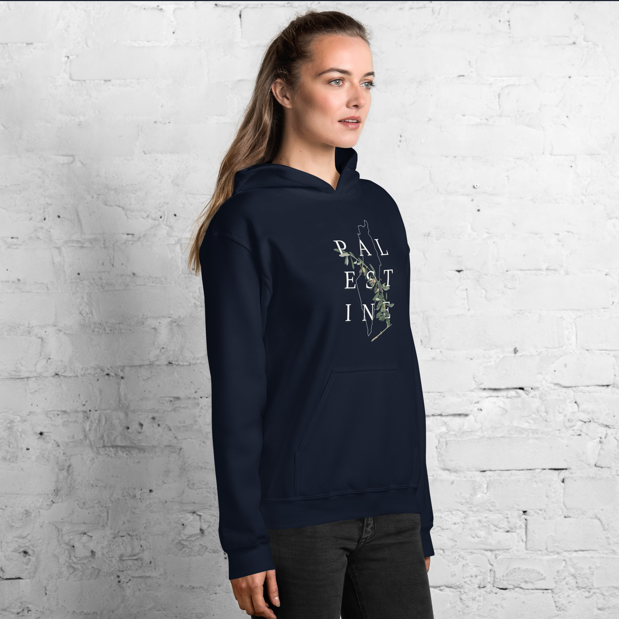 Palestine Olive - Unisex Hoodie - Billede 15