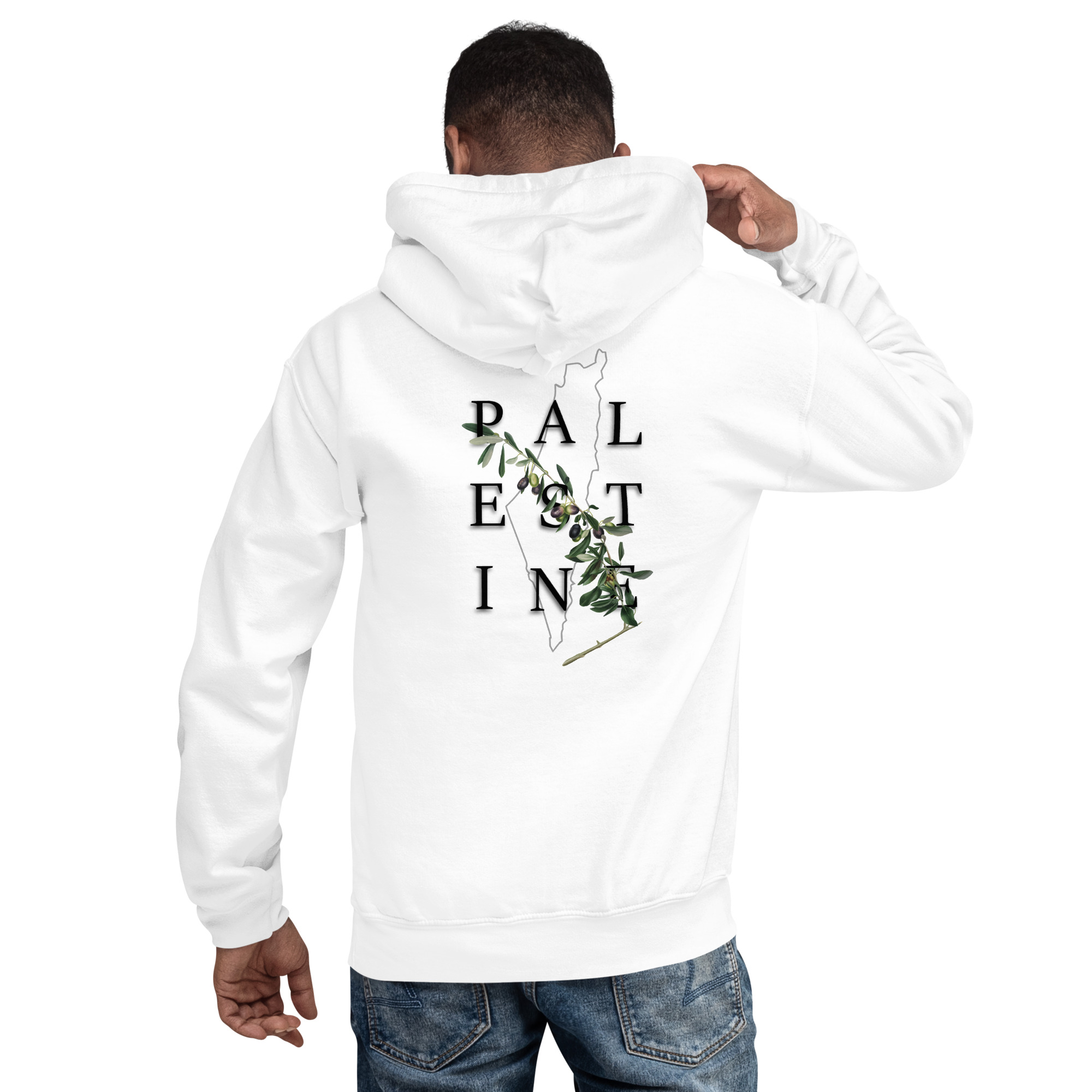 Palestine Olive Back Hoodie - Billede 2