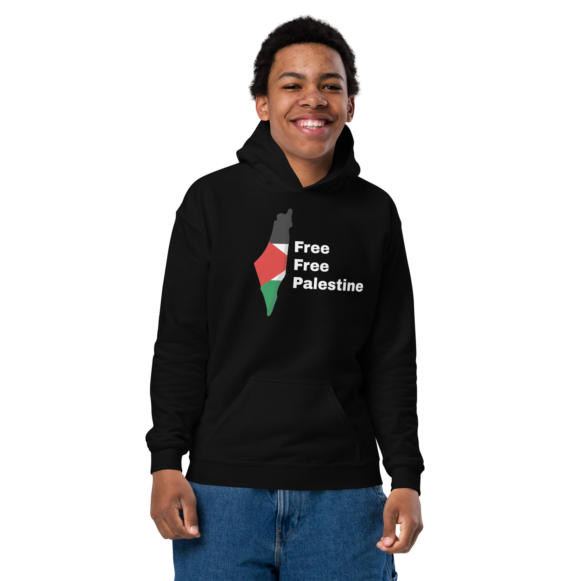 Free Free Palestine - Youth hoodie - Billede 9