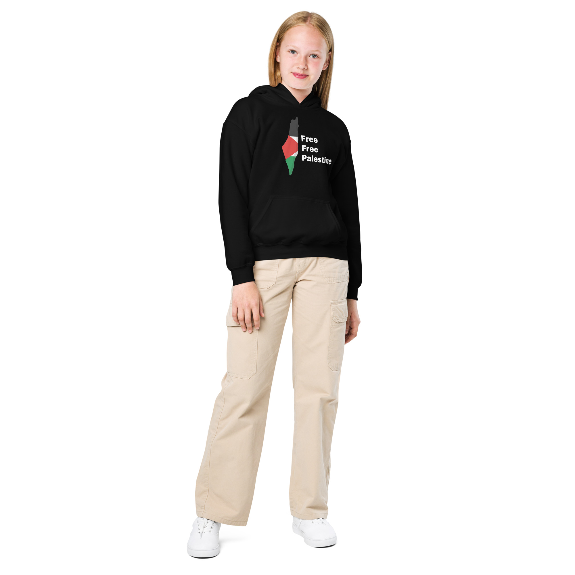 Free Free Palestine - Youth hoodie - Billede 6