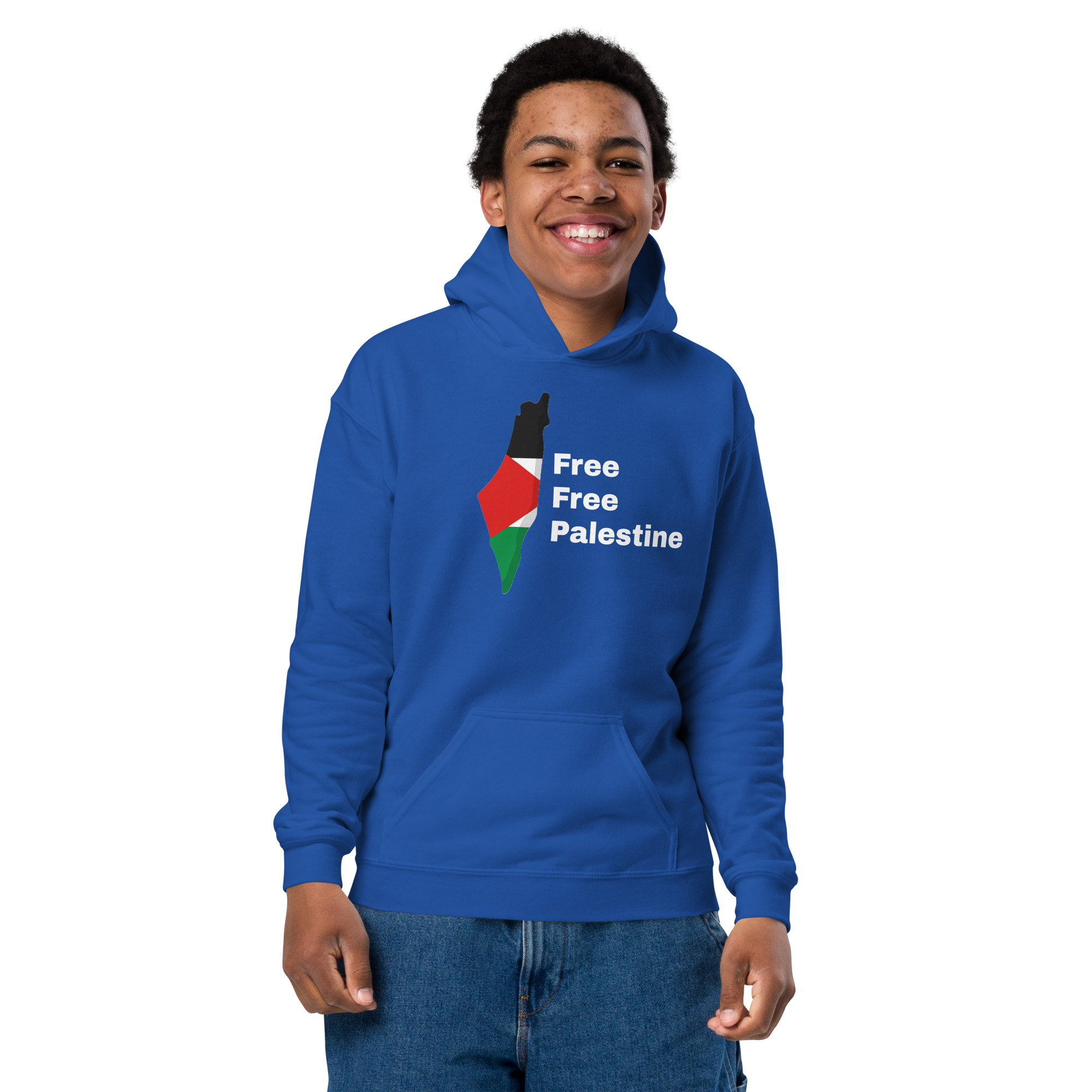 Free Free Palestine - Youth hoodie - Billede 10
