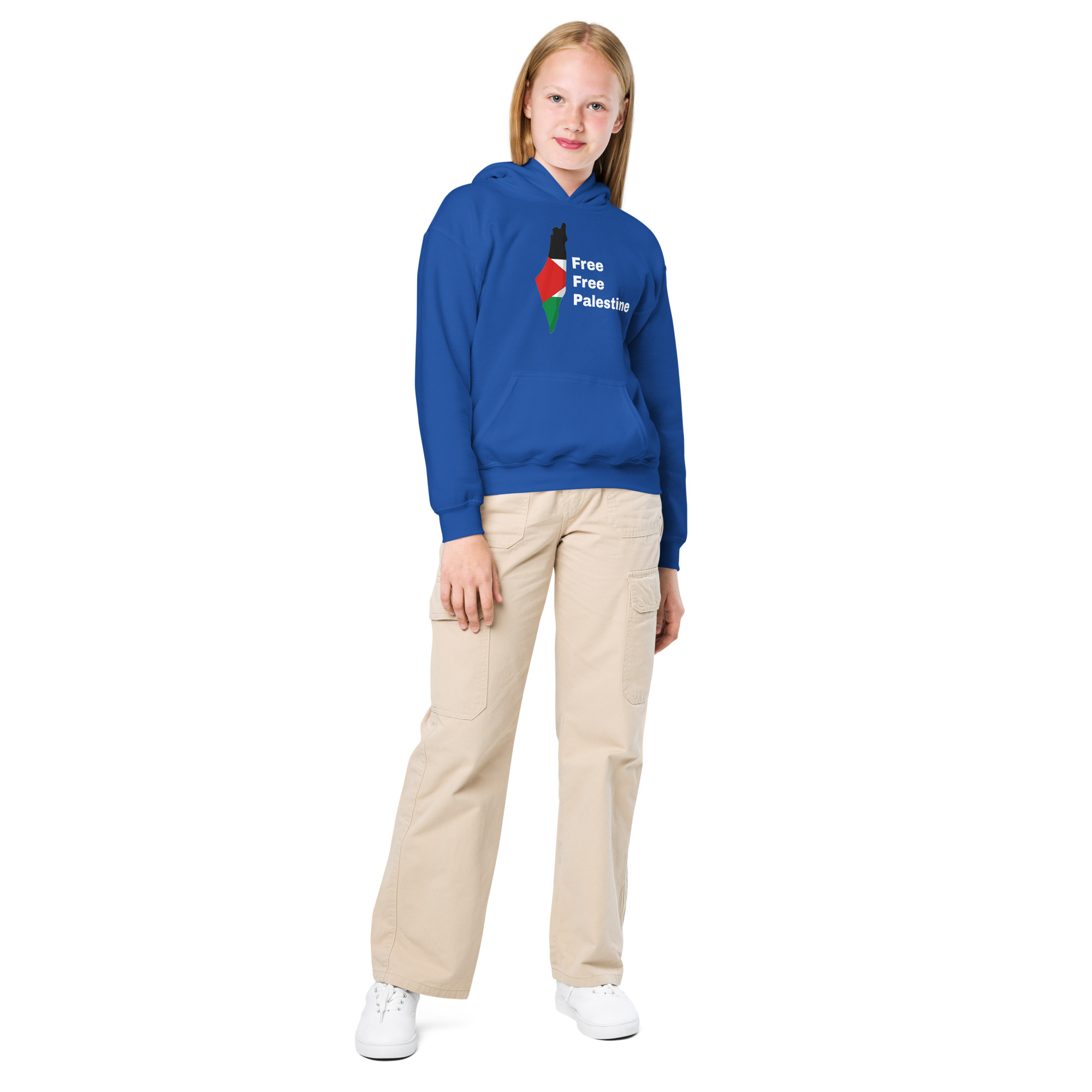 Free Free Palestine - Youth hoodie - Billede 7