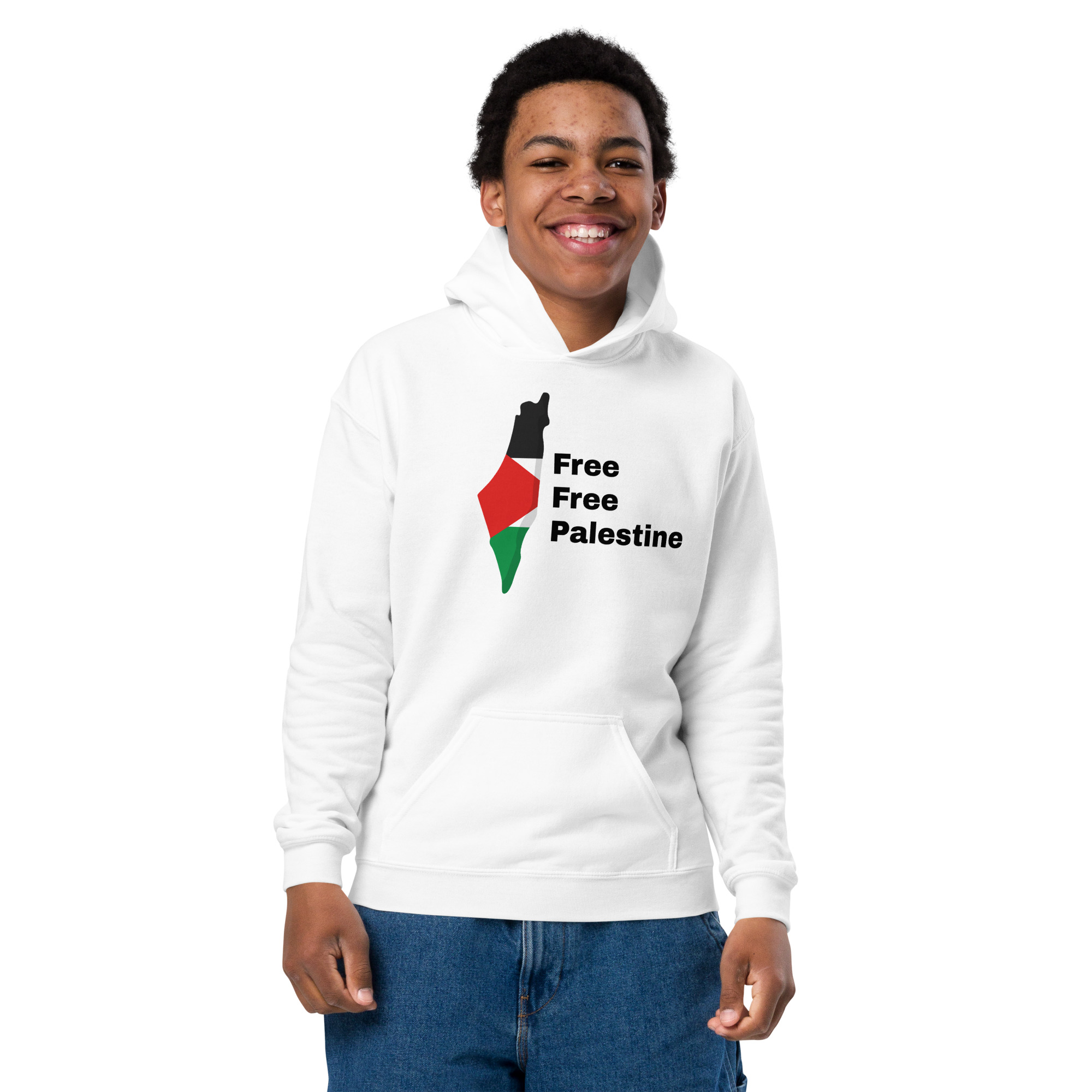 Free Free Palestine - Youth hoodie - Billede 8