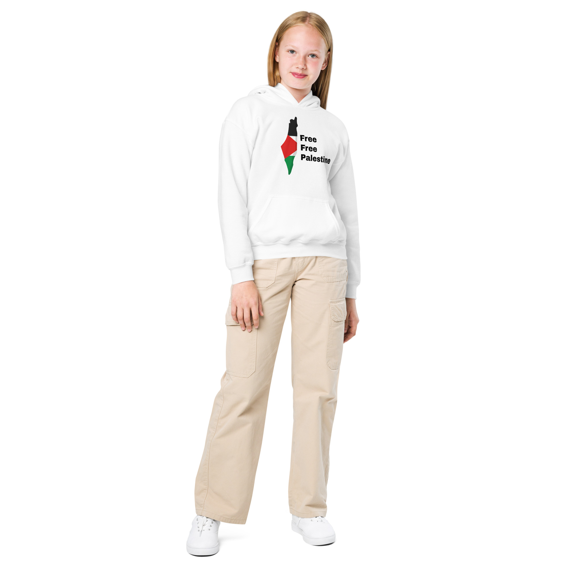 Free Free Palestine - Youth hoodie - Billede 5
